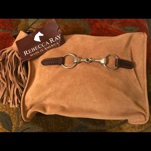 Rebecca Ray Designs HorseBit and Tassel Suede Clutch
